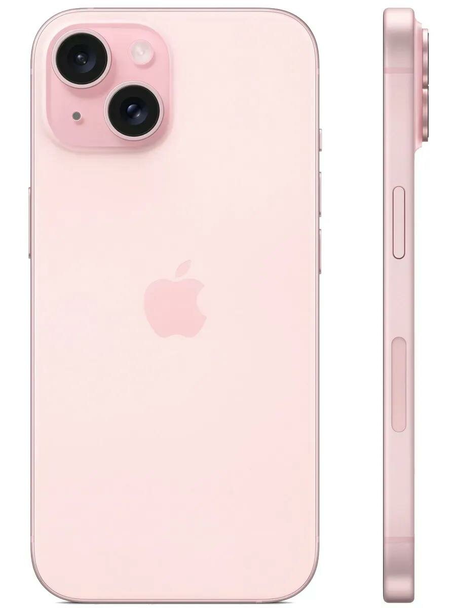 Смартфон Apple iPhone 15 128 ГБ, Dual: nano SIM + eSIM, розовый — фото 1