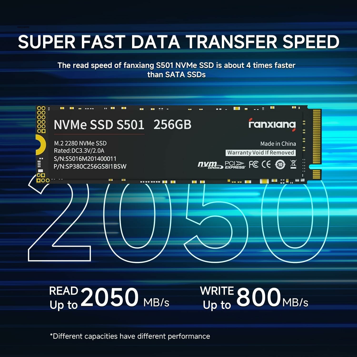 Твердотельный накопитель Fanxiang 256GB, M.2, PCI-E, 3500 МБ/с
