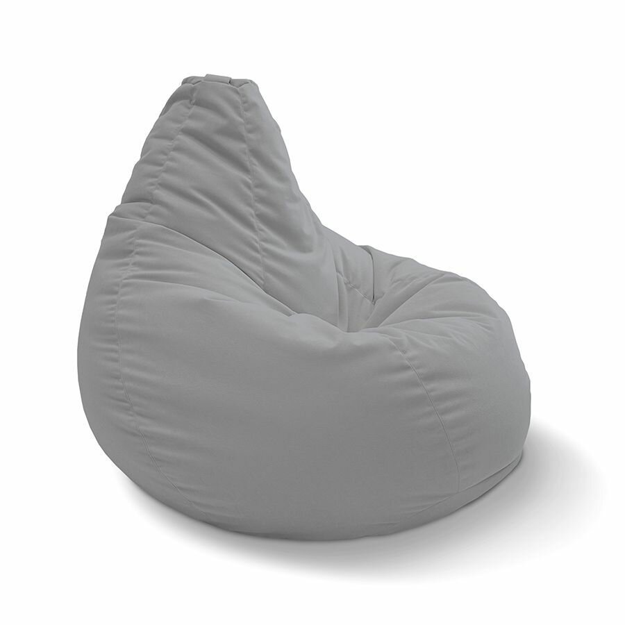 Кресло-мешок aLounge - Bean Bag XXXXL - Tundra Spring (велюр, светло-серый) — фото 1