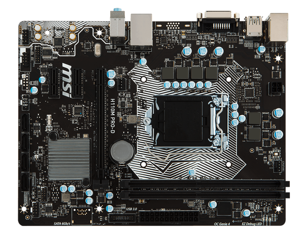 Материнская плата S-1151 MSI H110M PRO-D 7996v1.4, H110/2xDDR4/USB3.0/DVI/mATX