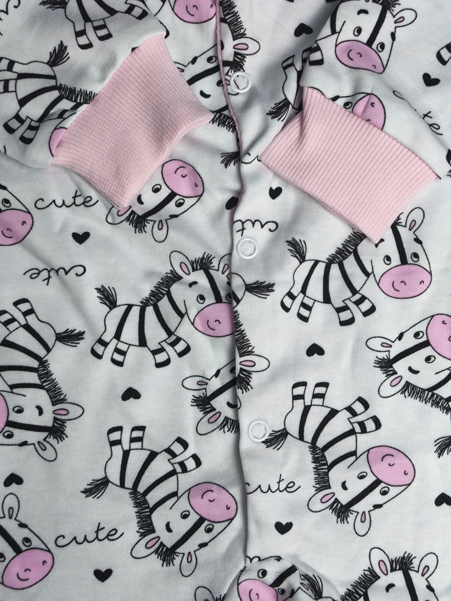 Комбинезон , открытая стопа, размер 3-6, белый, голубой, розовый, бежевый — фото 1