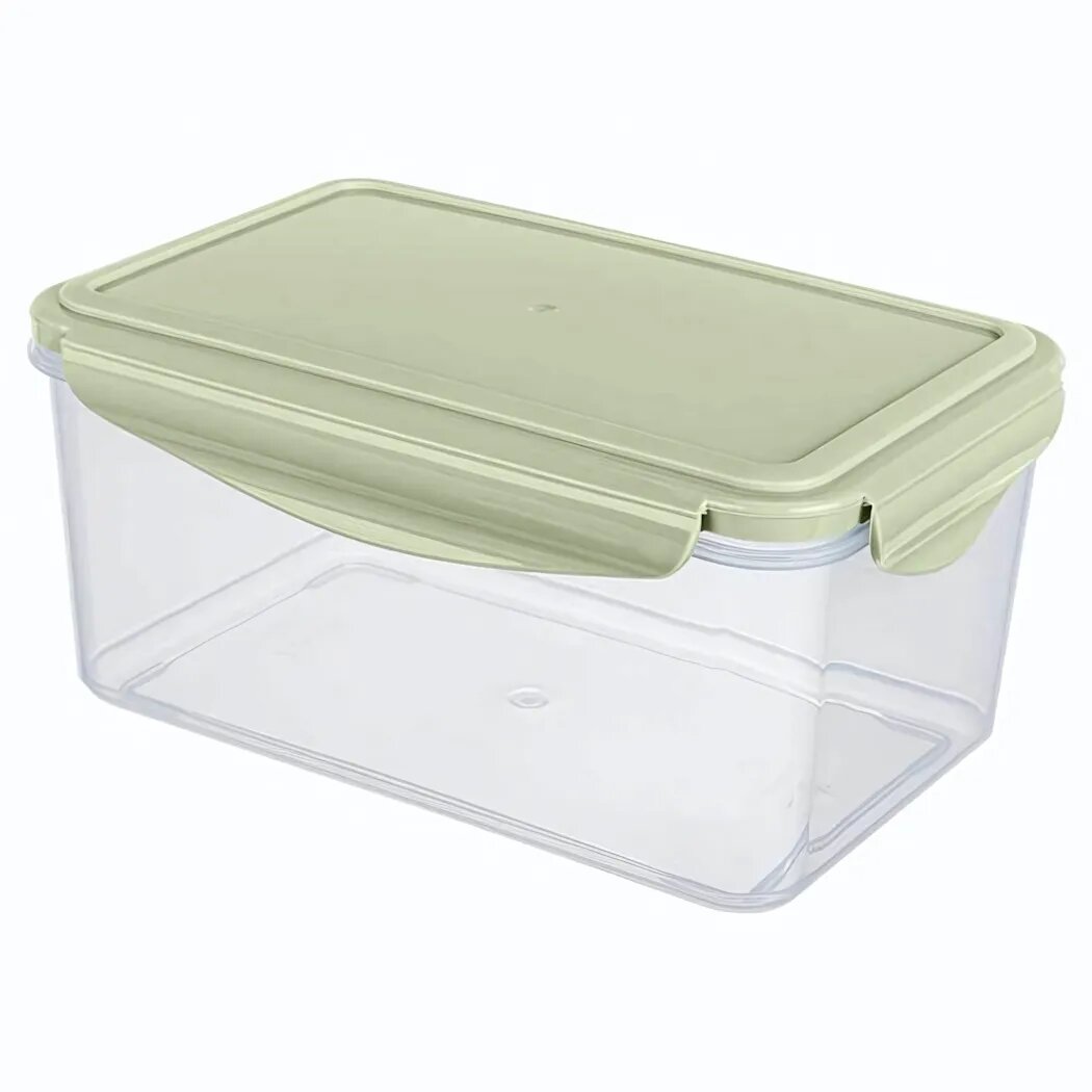 Контейнер для продуктов 25л герметичный зеленая крышка прямоугольный