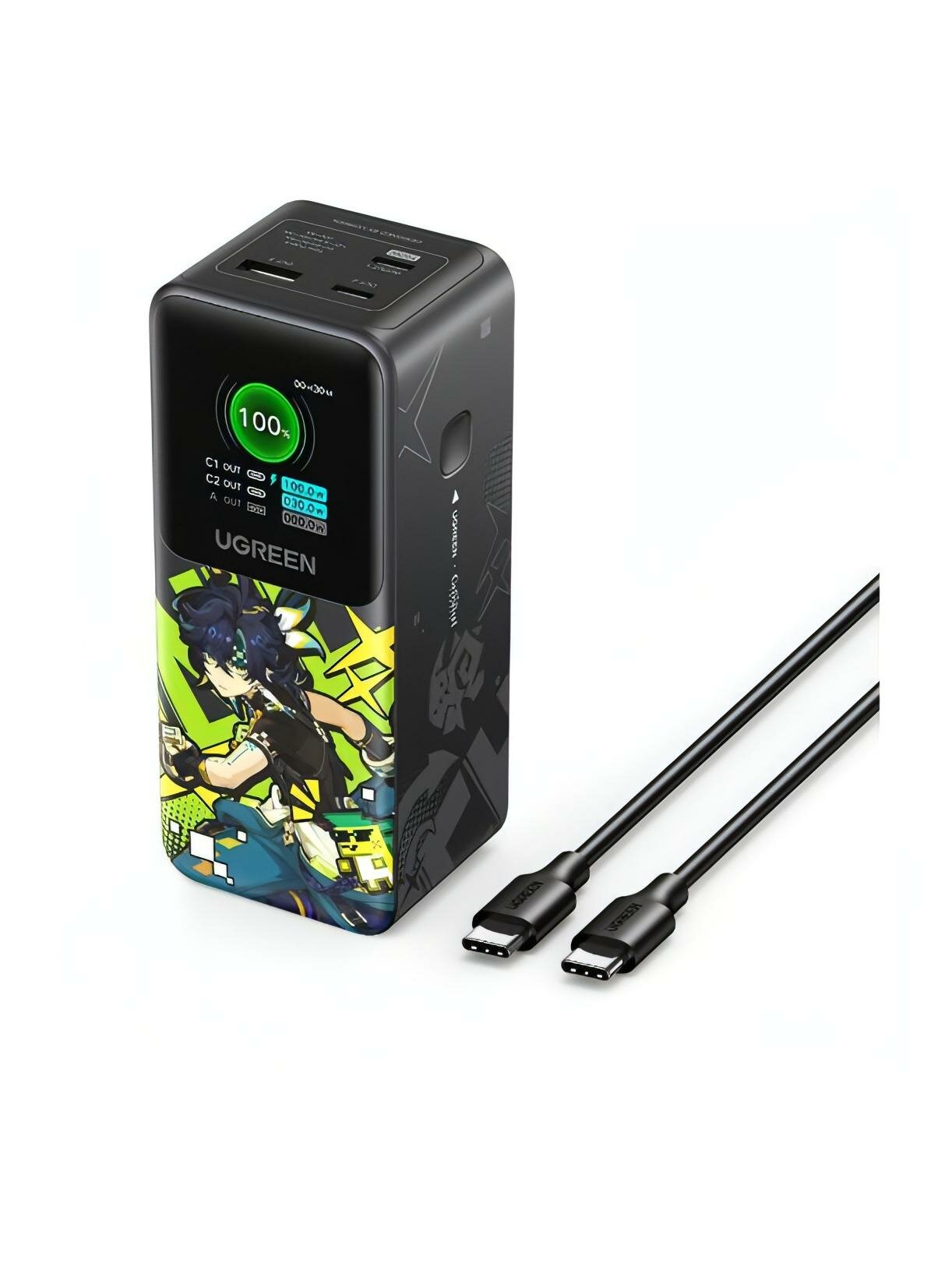 Внешний аккумулятор uGreen 20000mAh Fast Charging Power Bank 130W (35524GI)
