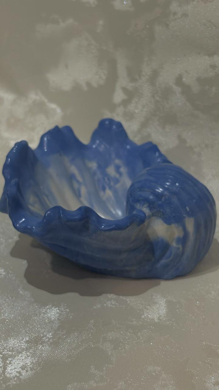 Подставка для украшений 12х6х12 см бело-голубой