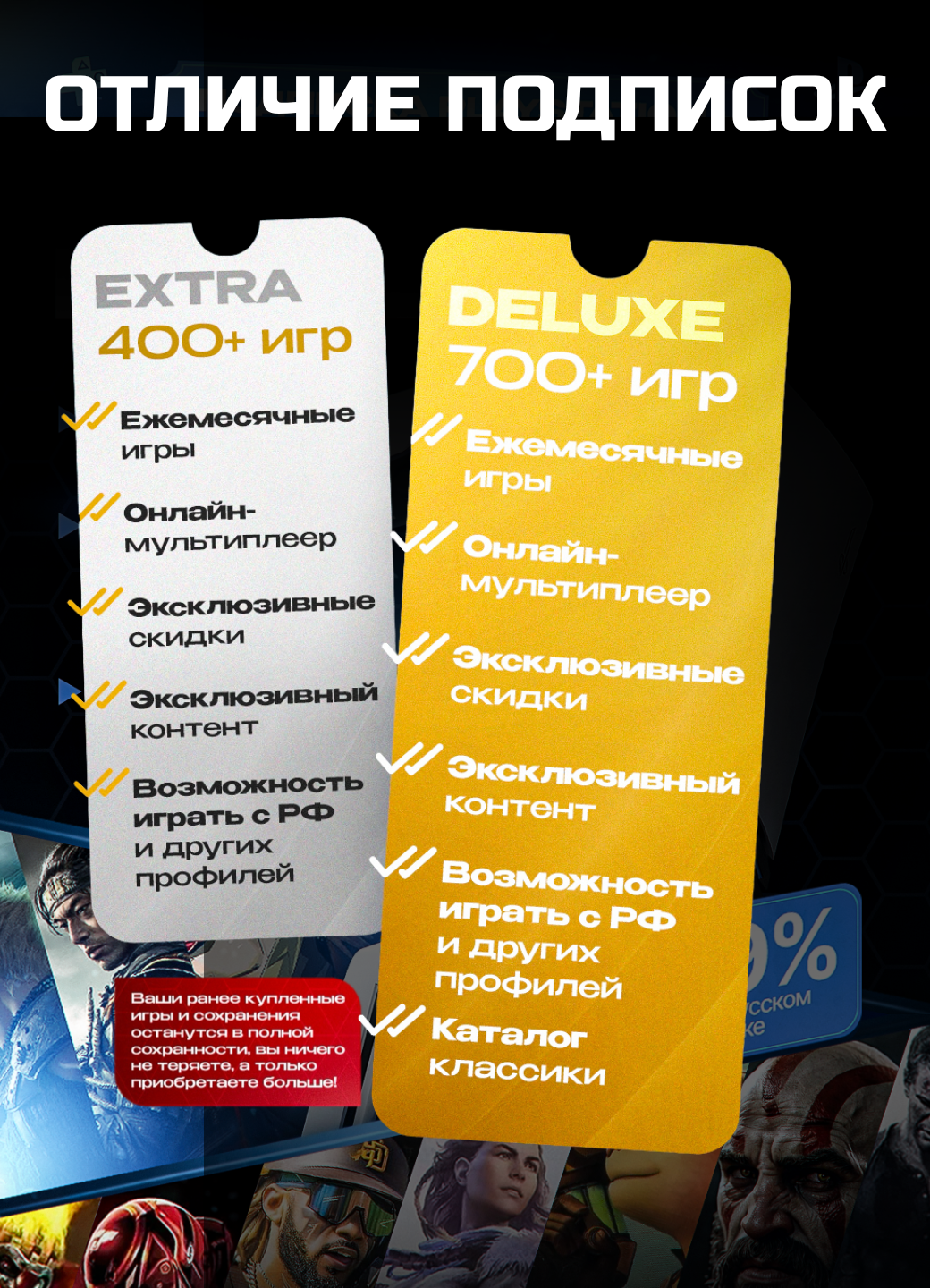 Подписка Playstation Plus Deluxe 3 месяца на русском языке PS4 PS5 — фото 1