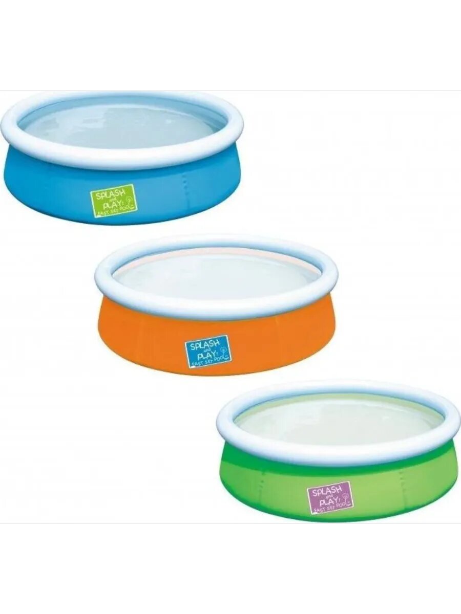 Бассейн с надувным бортом 57241 152*38 см, 477л цвет в асс