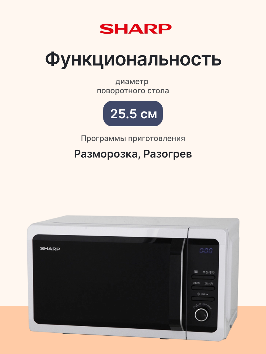 Микроволновая печь SHARP R2852RW — фото 1