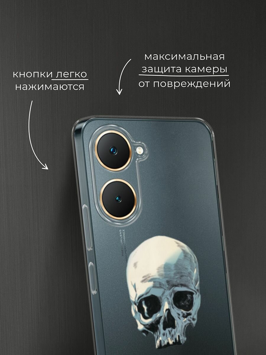 Чехол на Vivo Y03/Y18/Y18e / Виво Y03/Y18/Y18e с принтом "Гусар", прозрачный — фото 1