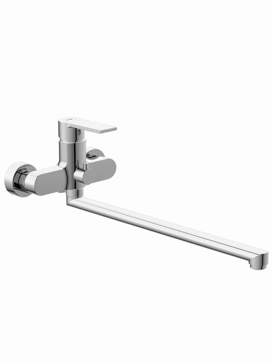 Смеситель ванна Cersanit BRASKO с длинным изливом однорычажный хром 64091