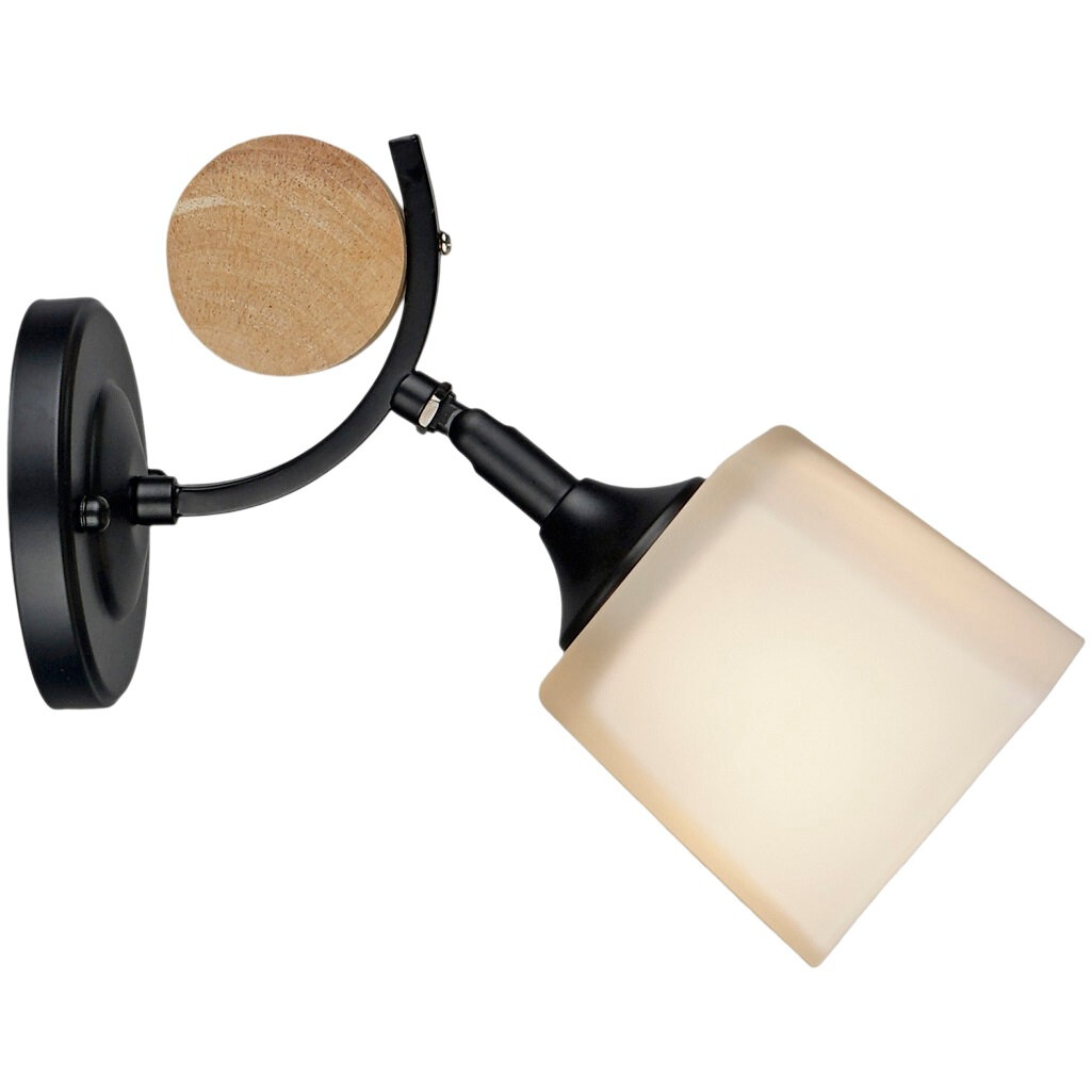 Бра Reluce 04217-0.2-01 BK светильник настенный 60 Вт Е27 металл дерево белый