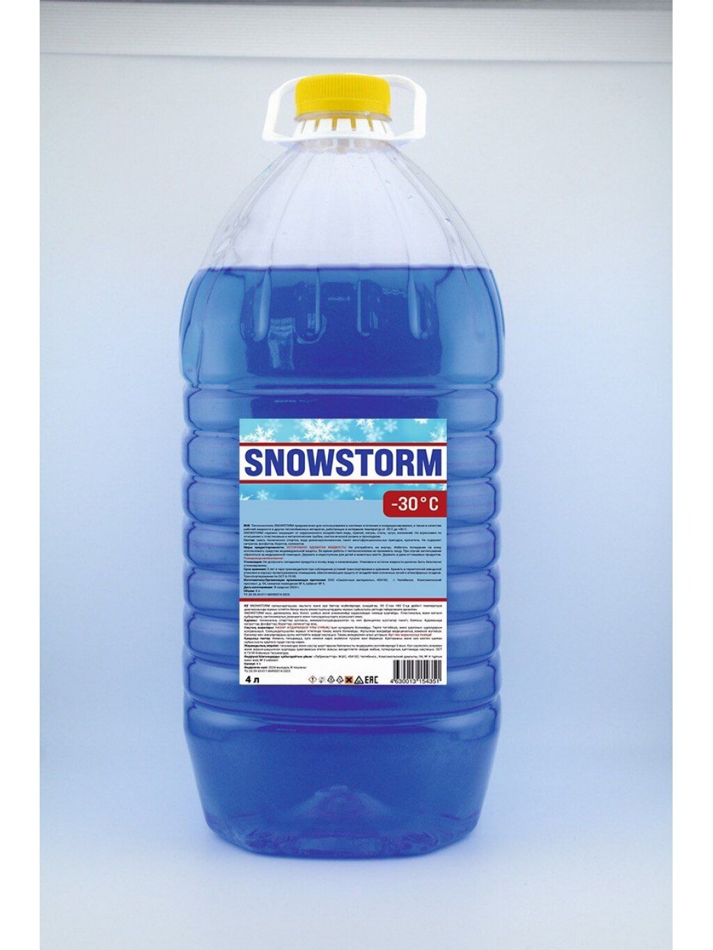 Жидкость стеклоомывающая зимняя -30°C Атлант Snowstorm Без отдушек 4 л