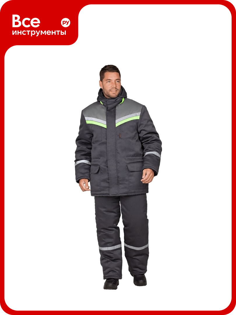 Утепленный костюм ГК Спецобъединение вьюга темно-серый размер 112-116 рост 170-176 Кос 313/112/170