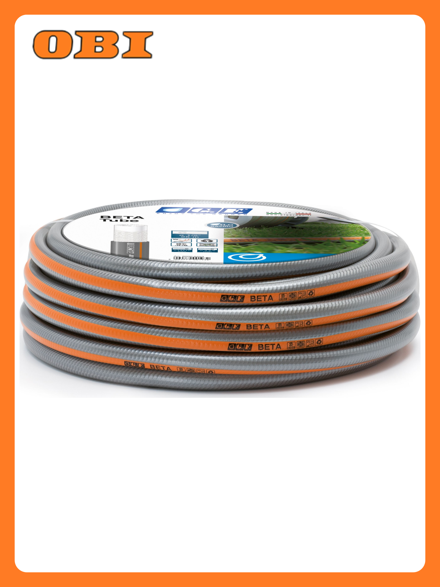 Шланг для полива армированный GF Beta 80007086 3 4 дюйма 25 м