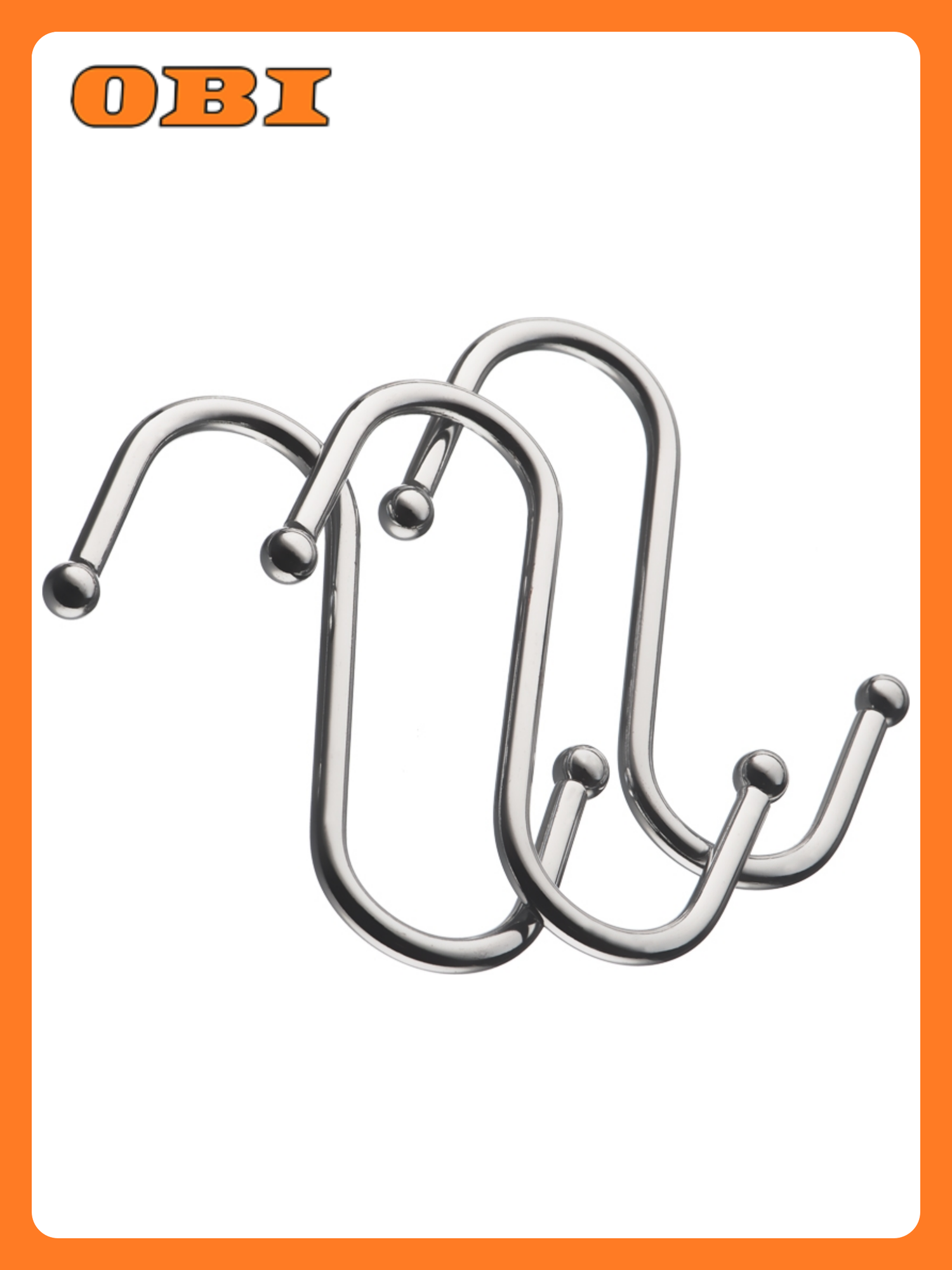 Крючки большие LEMAX хром 12х40х70 мм 3 шт