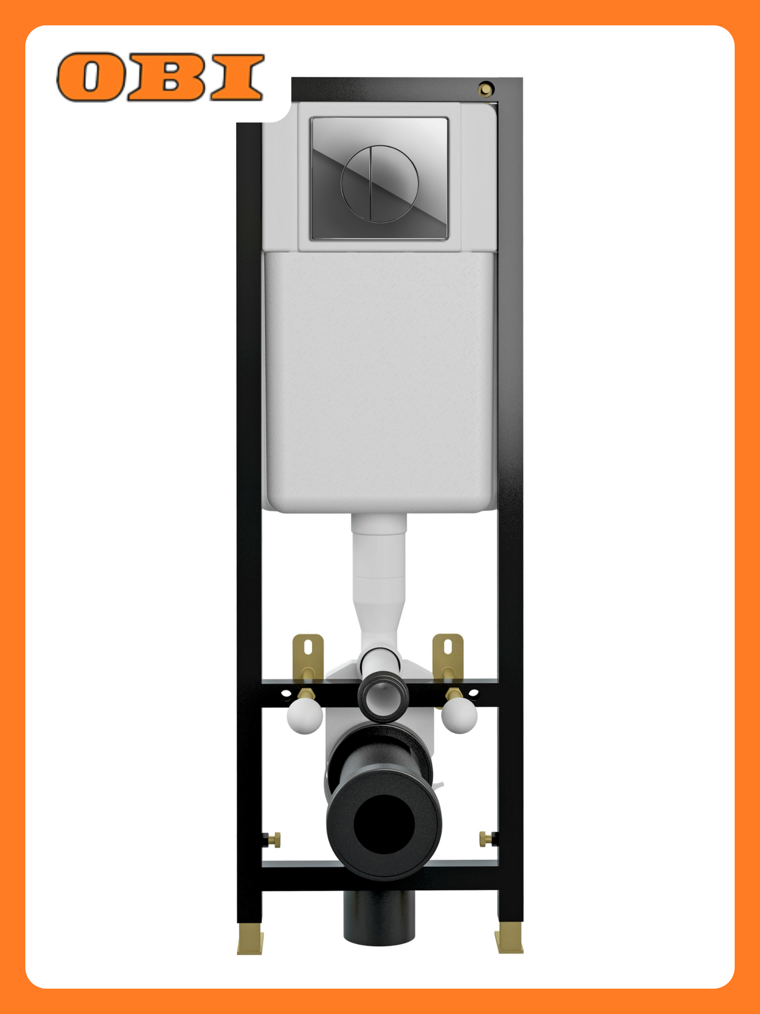 Инсталляция BLACK 35 для унитаза LEON пластик хром глянцевый