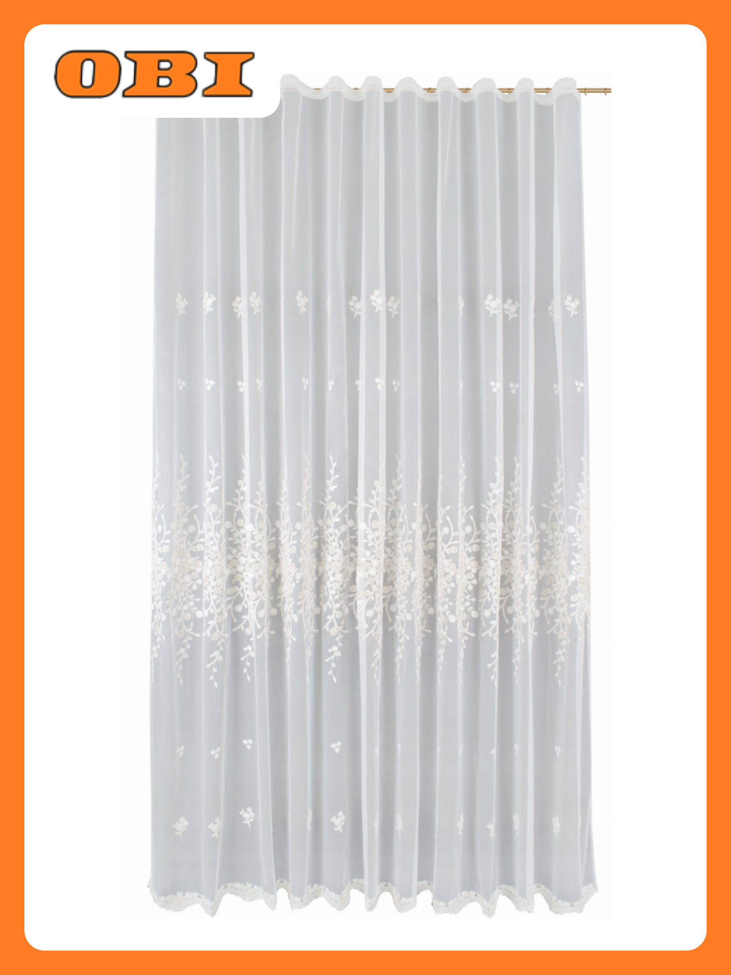 Тюль готовая Miamoza вышивка 300х280 см белый