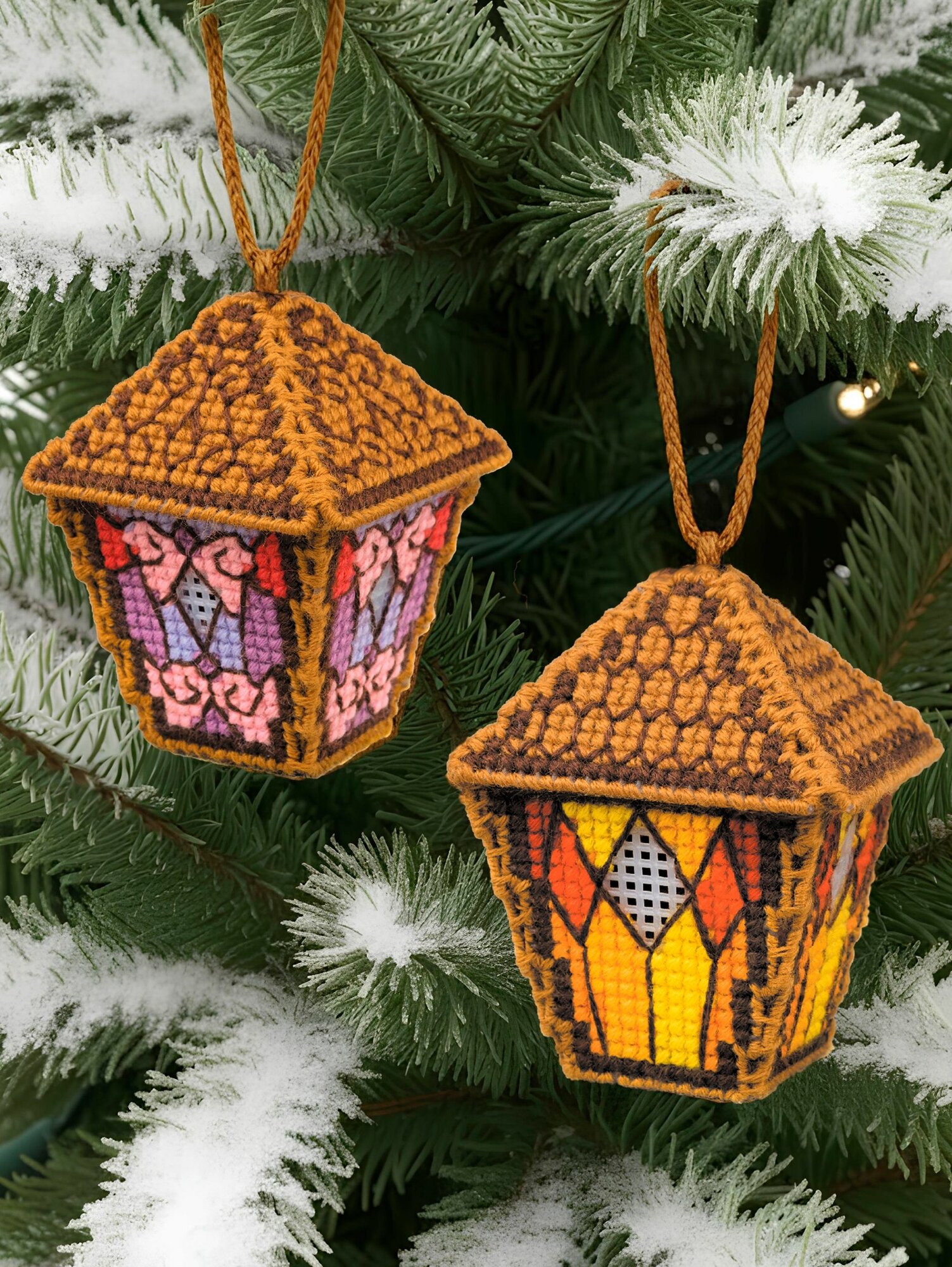 Набор для вышивания крестом Риолис фонарики "Винтаж" 6*6*8см 2309АС