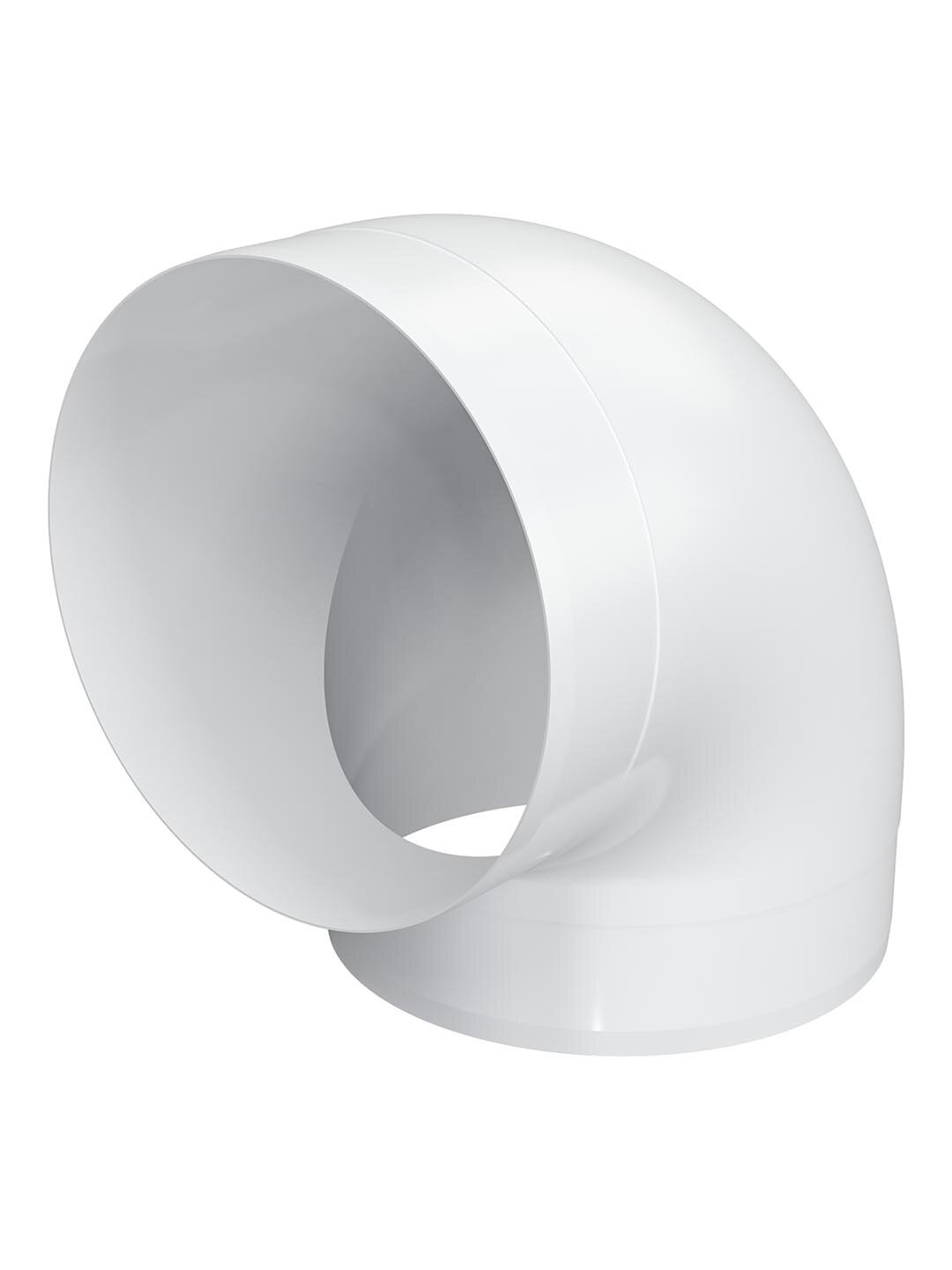 Колено воздуховода ERA круглое пластиковое 90 градусов 150 мм