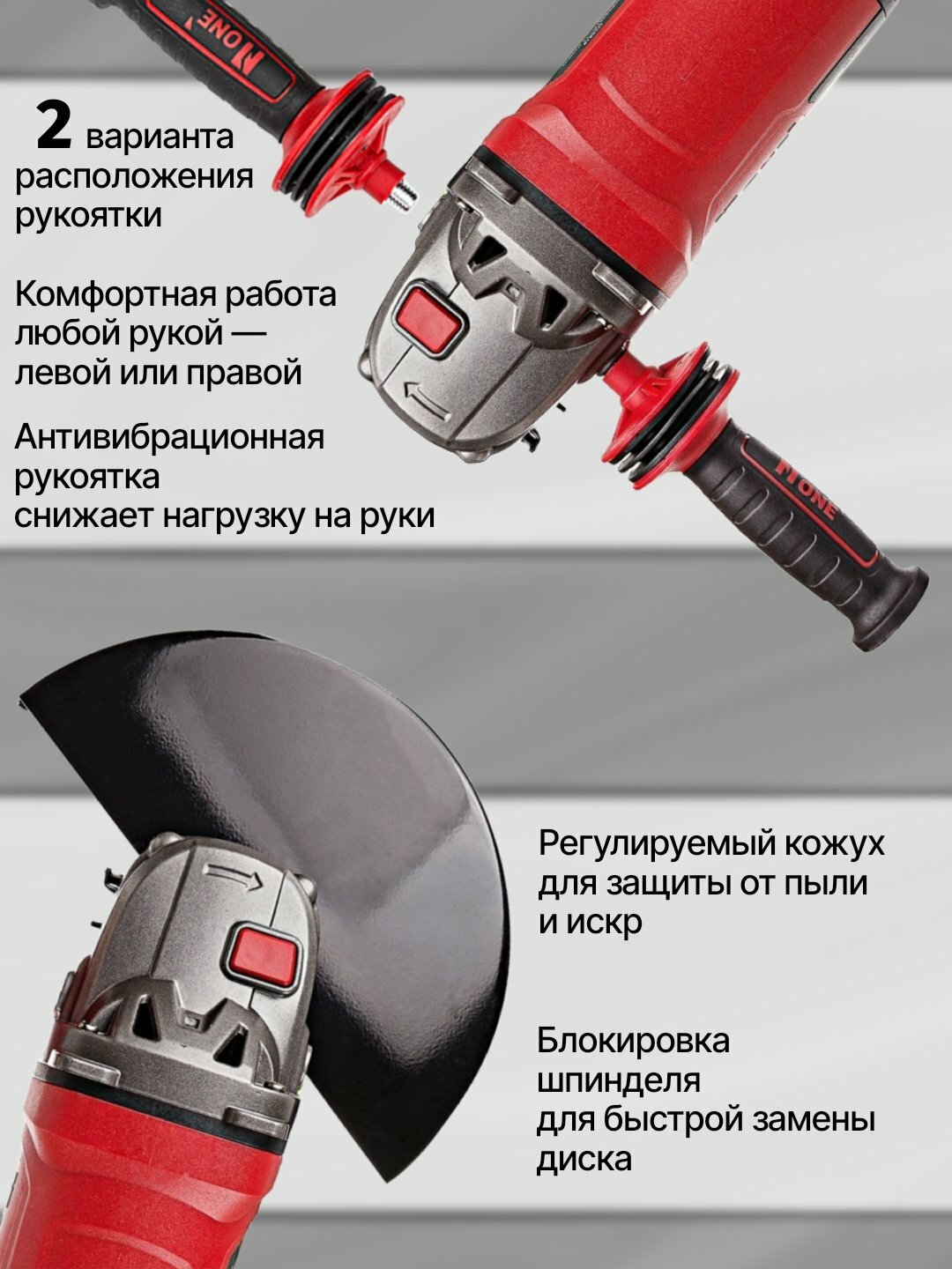 Болгарка, УШМ, NUMBER ONE AG2500/230PRO, 2500 Вт, 6500 оборота/мин — фото 1