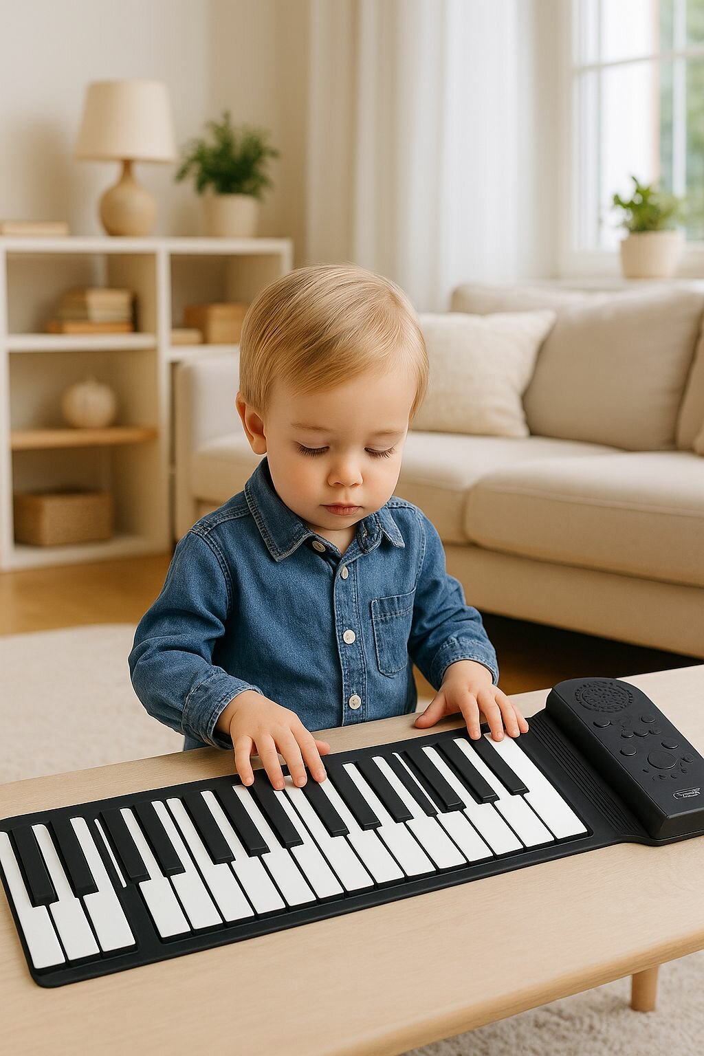 Пианино для обучения рулонная клавиатура 49 клавиш