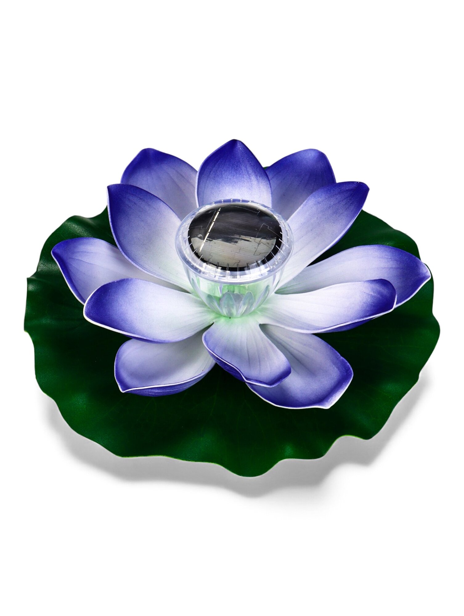 Садовая фигура - фонарь «Лотос» 28×28×9 см для водоёмов фиолетовая