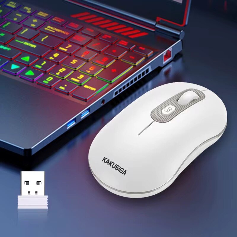 Беспроводная оптическая мышь KAKUSIGA 2.4G с USB-приемником для офиса и дома.