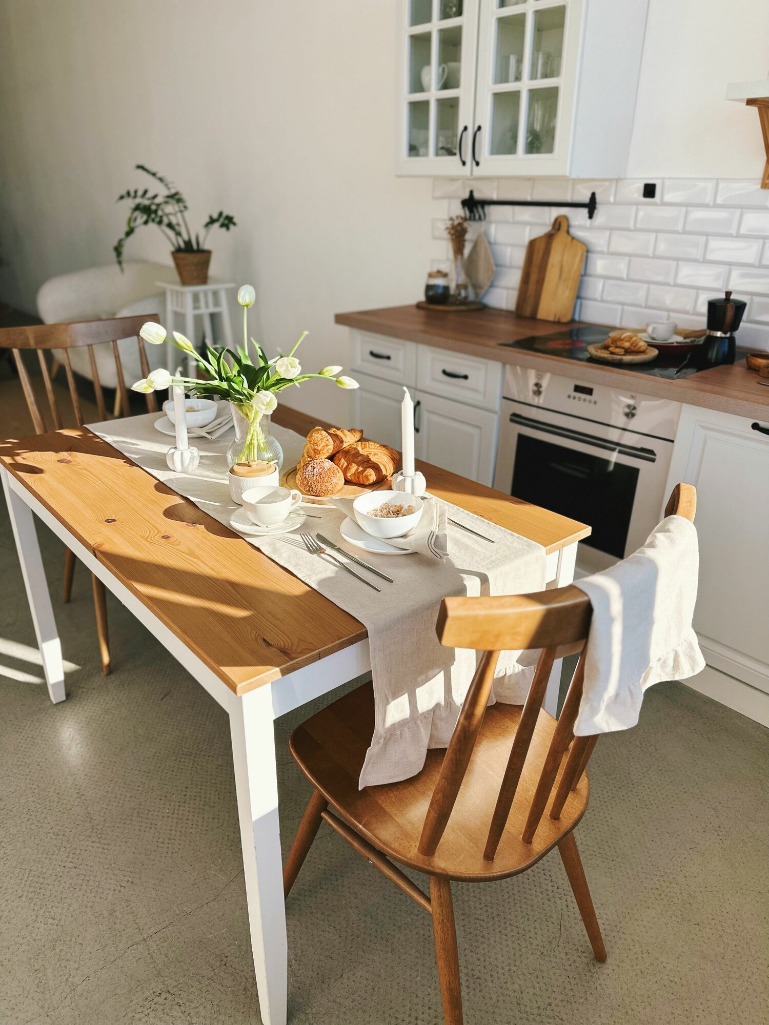 Дорожка на стол льняная, сервировочная, 40*180 см, Linen Elegance