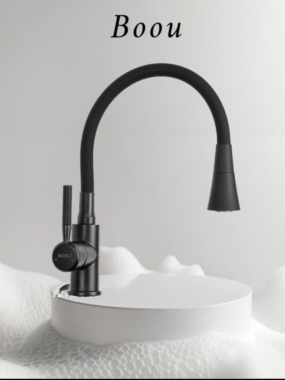 Современный кухонный смеситель, из нержавеющей стали Краткое описание Минималистичный и долговечный кухонный смеситель