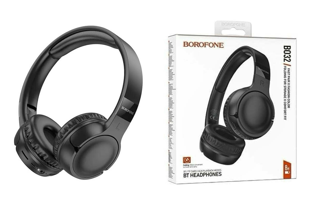 Беспроводные накладные наушники Borofone BO32, Bluetooth 5.4, влагозащита