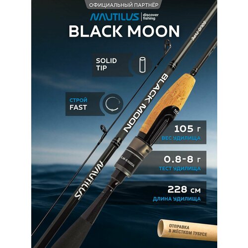 Спиннинг Nautilus BLACK MOON BLM-S762 UL 228см 0.8-8гр