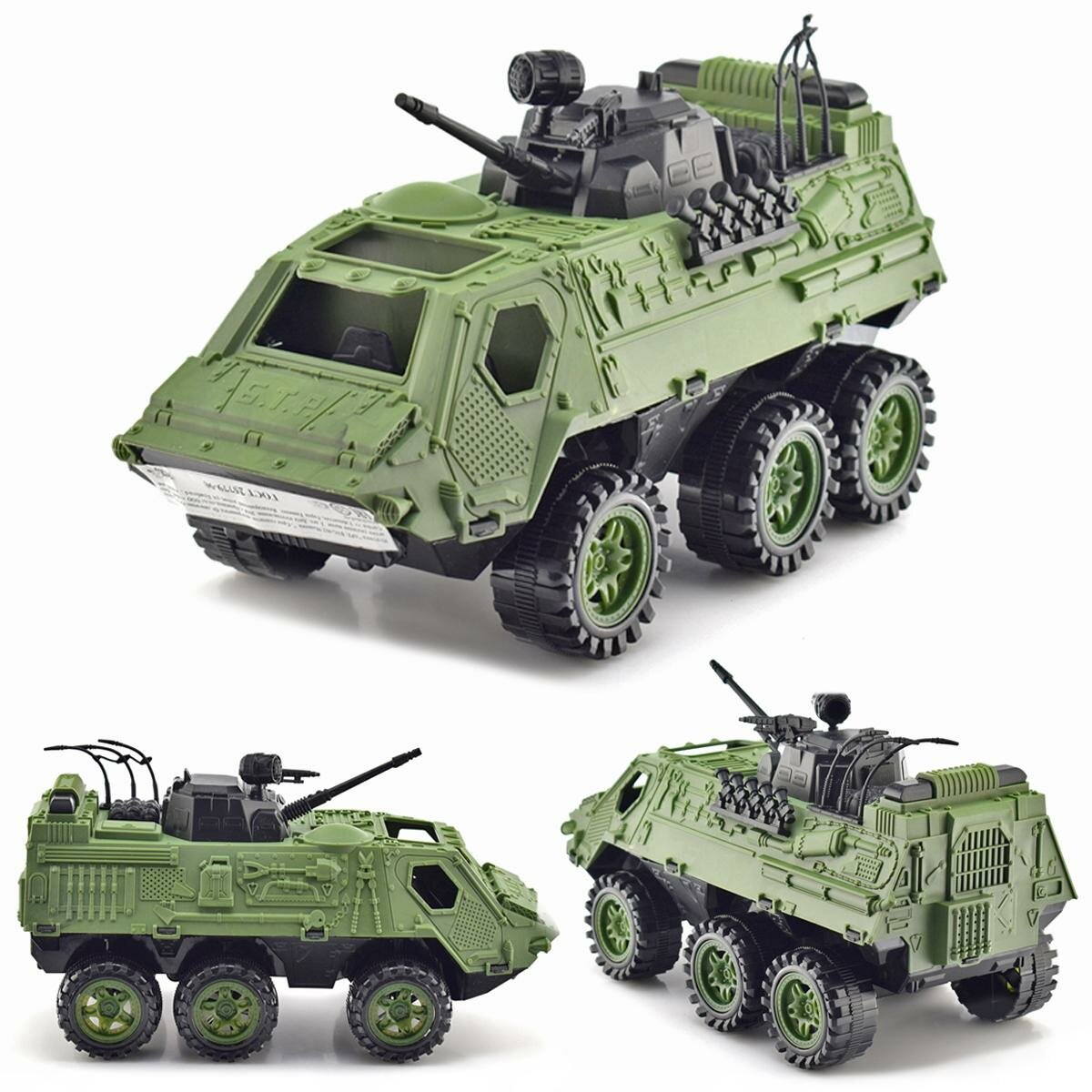 Игрушечная бронемашина «Военная серия», 31 см, зелёная, пластик, резиновые колёса, 3+