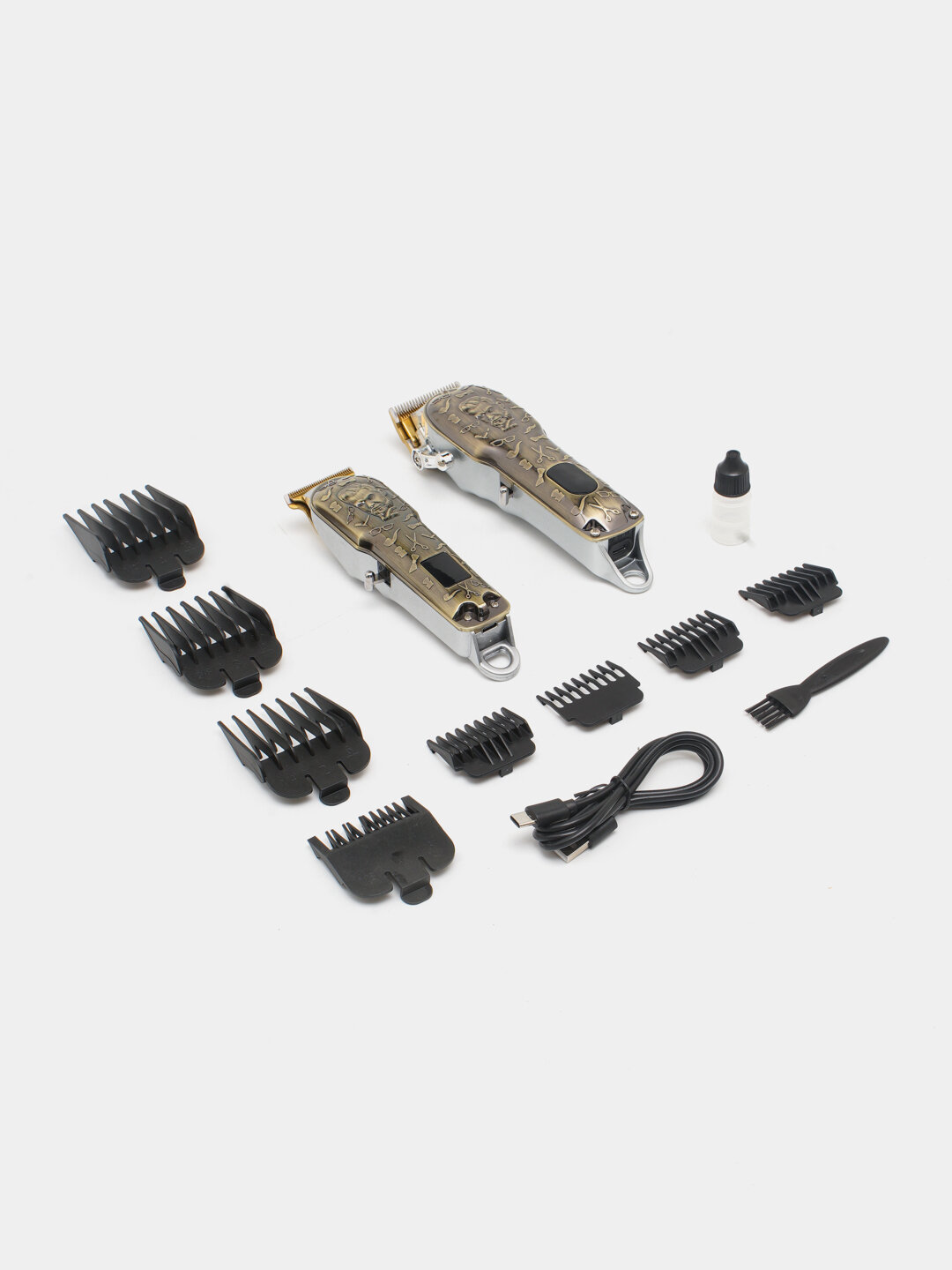 Беспроводная машинка триммер для стрижки волос и бороды DALING с LCD дисплеем