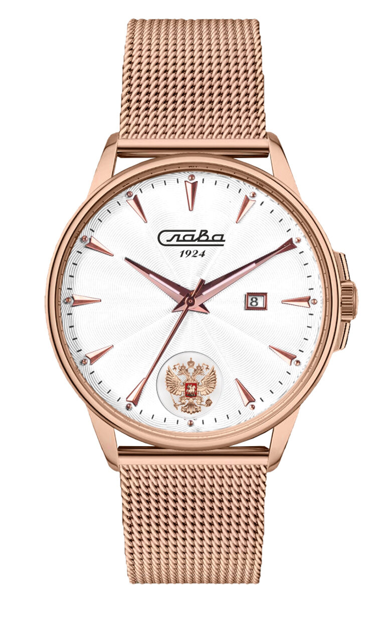 Наручные часы Слава Традиция, золотой, белый