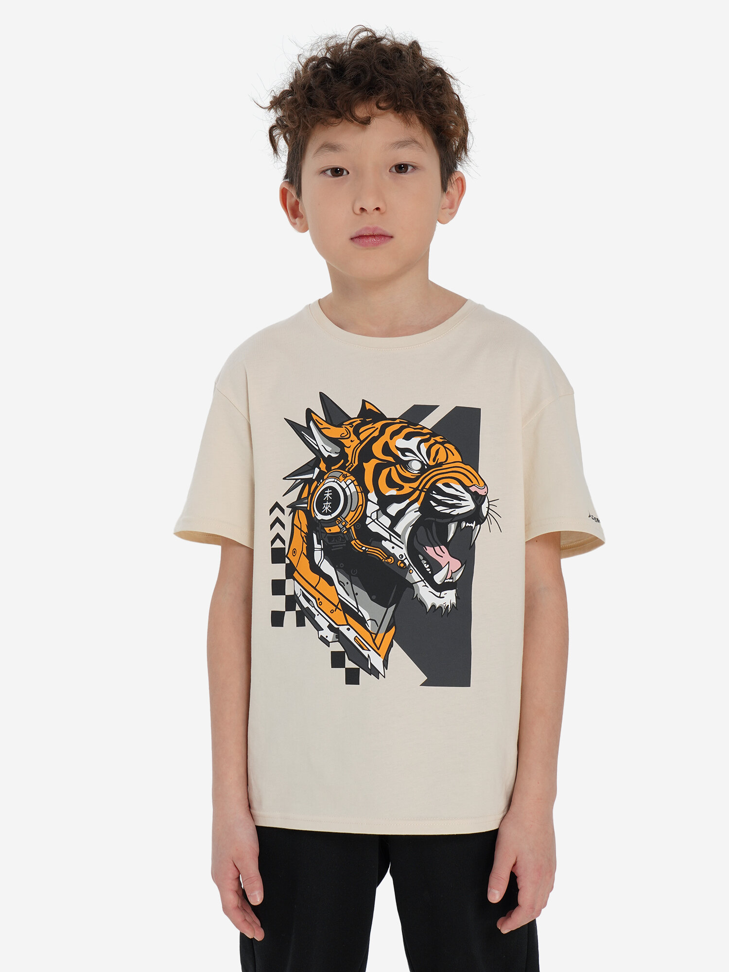 Футболка Demix, размер 134-140, светло-бежевый — фото 1