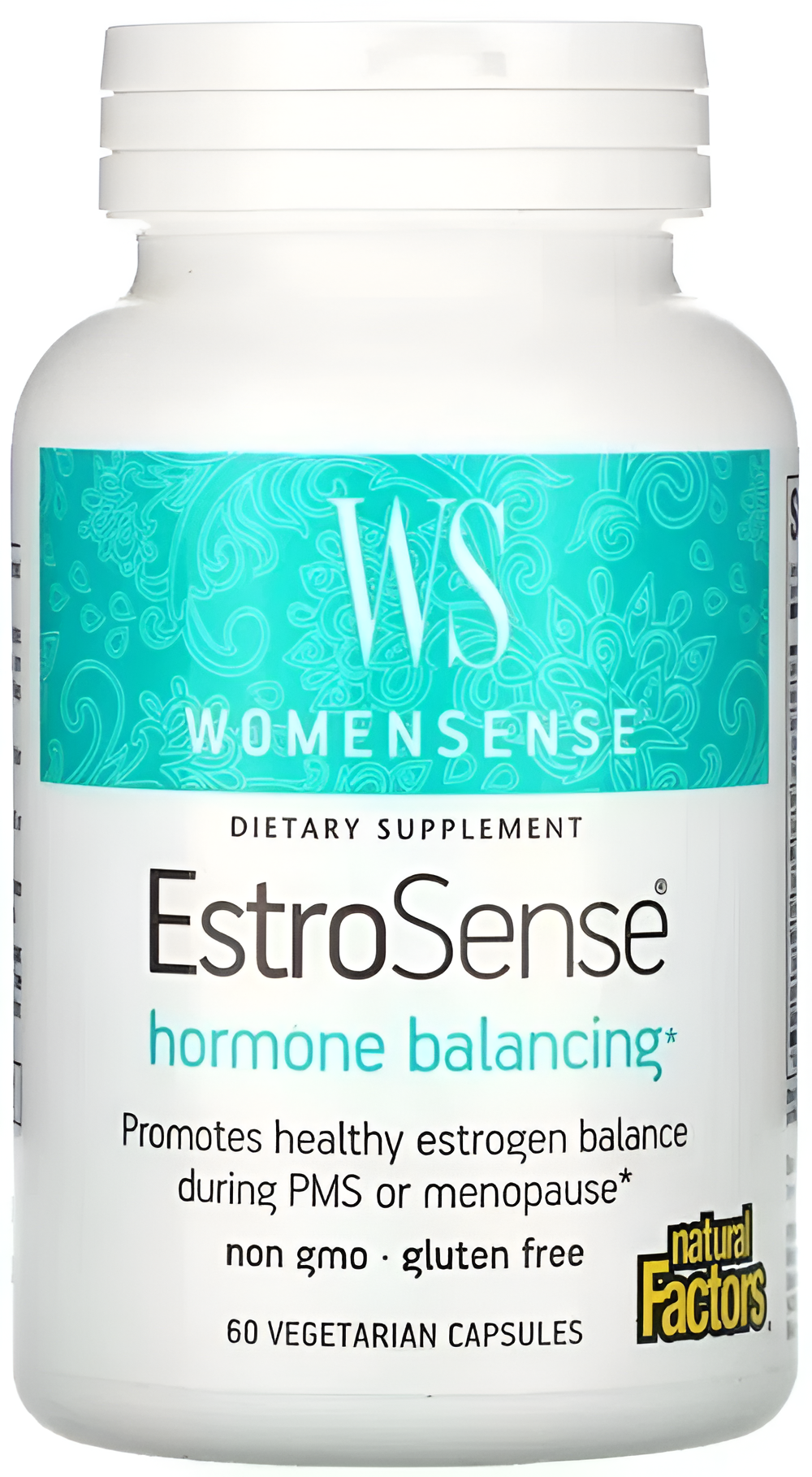 WomenSense EstroSense, гормональный баланс, Natural Factors, 60 вегетарианских капсул