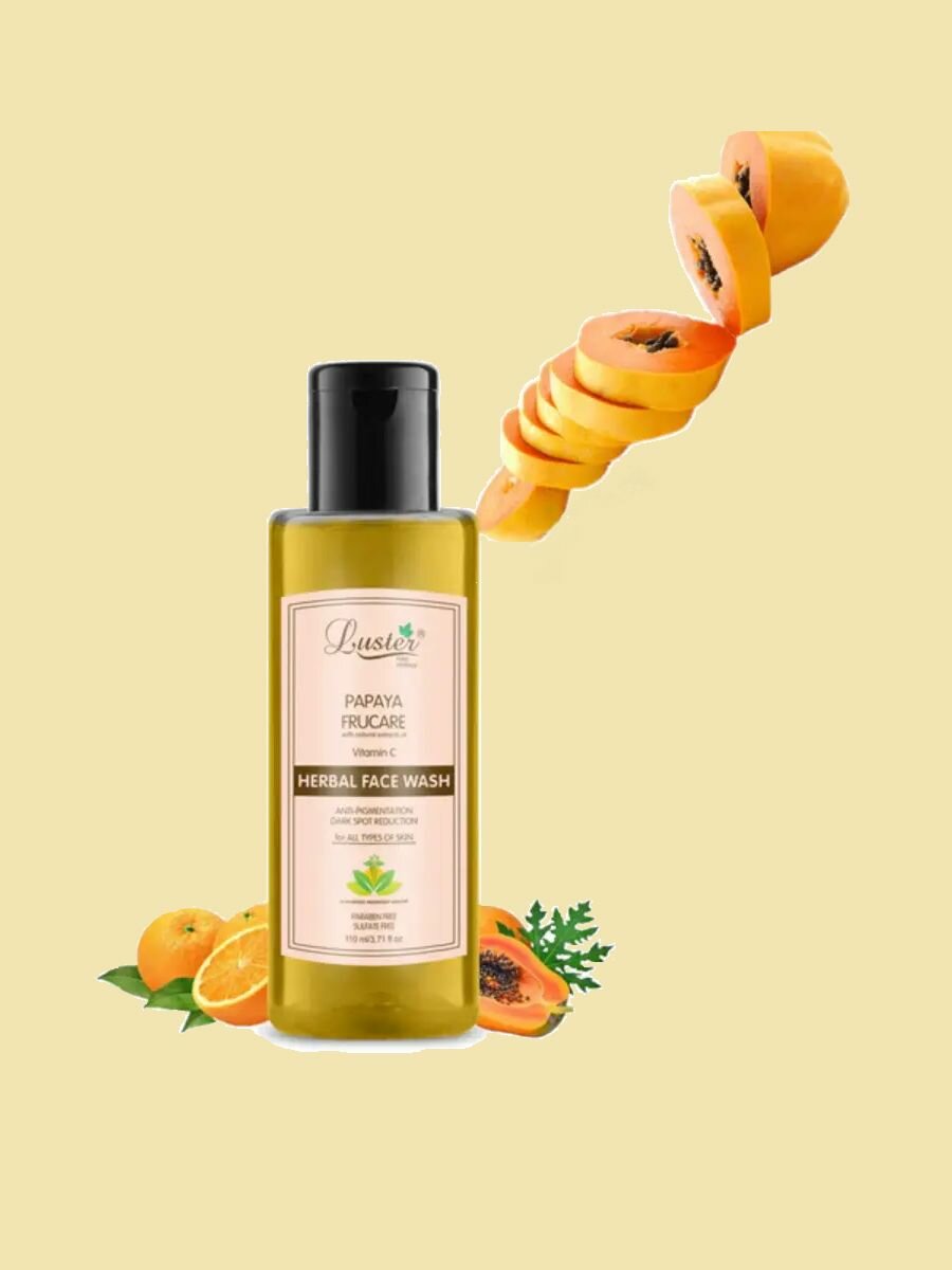 LUSTER Papaya Frucare Herbal Face Wash Гель для умывания с зкстрактом папайи и витамином C 110мл