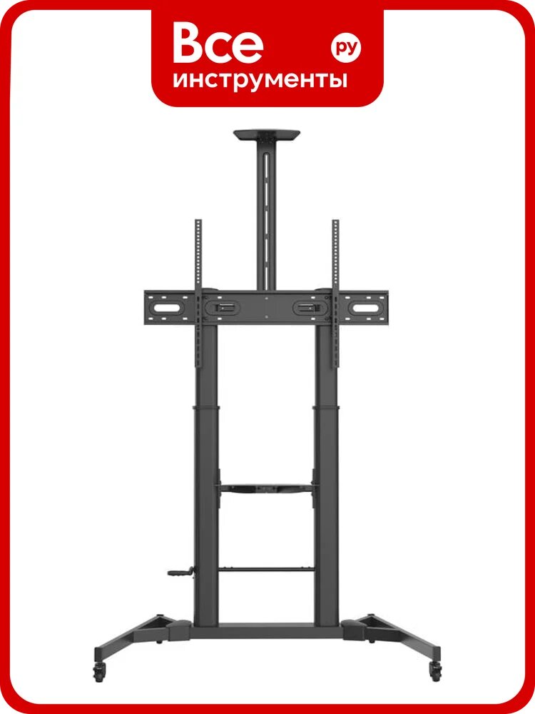Мобильная стойка для ТВ Digis DSM-P1106CH 55"-100" до 100 кг, VESA до 1000x600мм, наклон -15/+5 безинструментальная регулировка высоты ТВ и полок для камеры и источников 0 36578