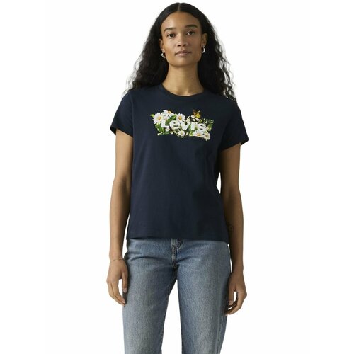 фото Футболка levi's women the perfect tee, размер l, синий
