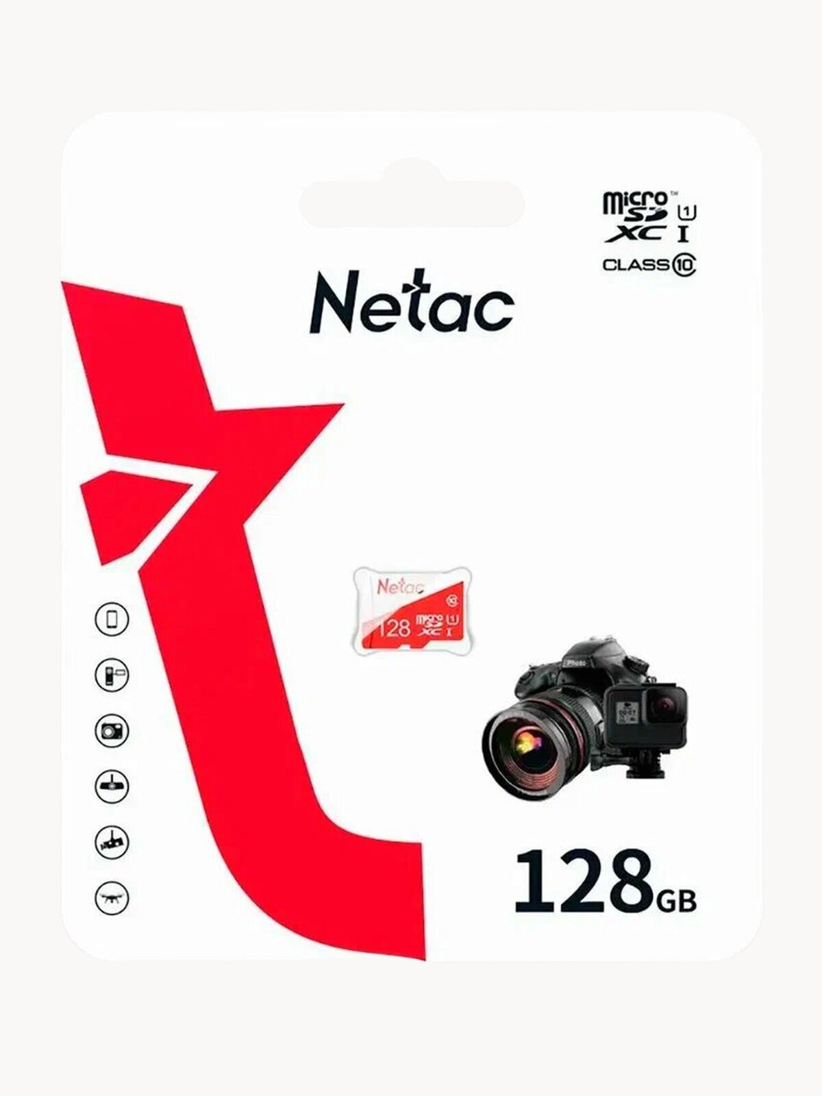 Карта памяти Netac P500 Standard, microSDXC, 128 ГБ, Class 10, UHS-I U1, 1 шт. (NT02P500STN-128G-S)