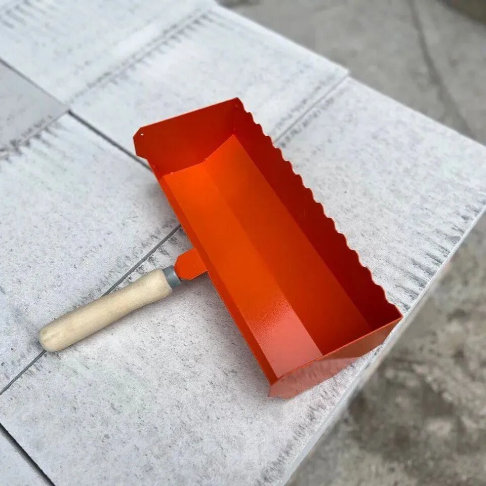 Кельма для газобетона 400мм 400х60х300 металл оранжевая для клея — фото 1