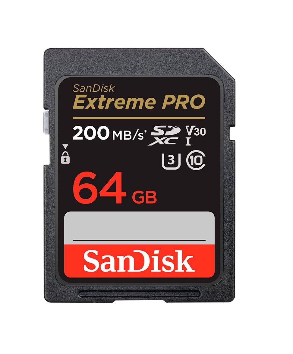 Карта памяти SanDisk Extreme PRO SDXC 64GB 200MB/s Class 10 UHS-I (SDSDXXU-064G-GN4IN)