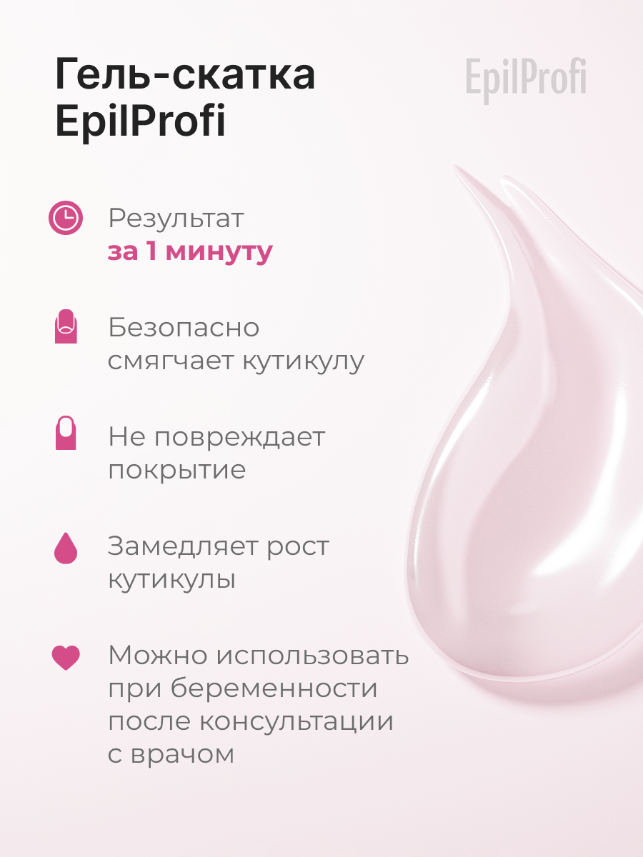 Средства Для Кутикулы EpilProfi Набор SOS MANICURE Гель-скатка для удаления кутикулы на руках 30 мл и маникюрная палочка