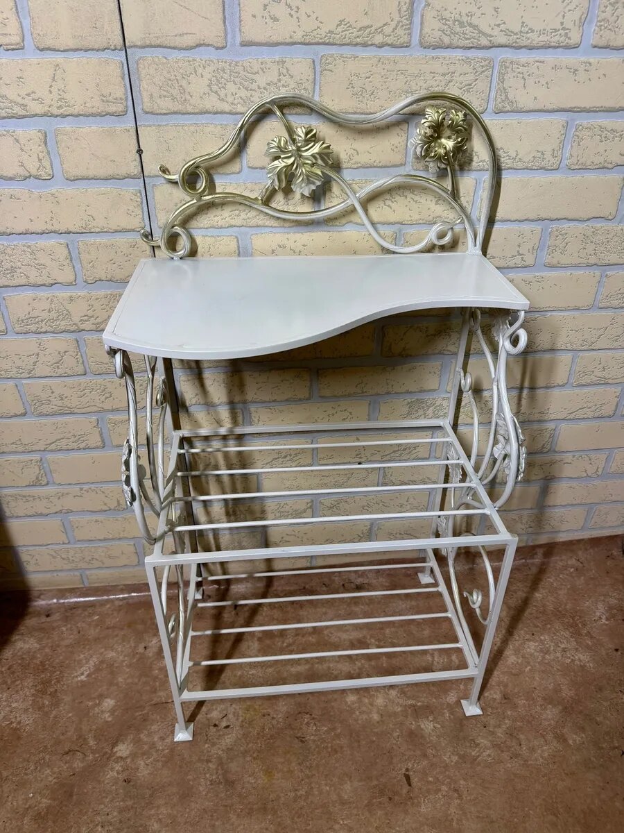 Кованая консоль №5, Студия кованой мебели Нива, цвет слоновая кость — фото 1