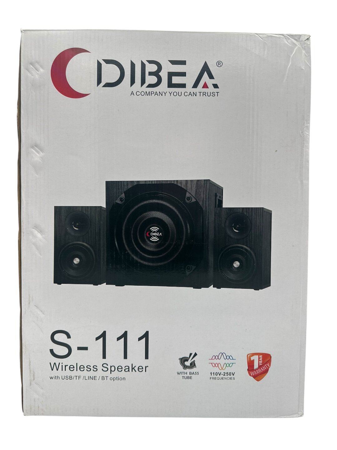 Колонки компьютерные Didea S-505+s111, басовые, MDF, Bluetooth, пульт ДУ, бас, радио, USB, 2.0 Micro usb — фото 1