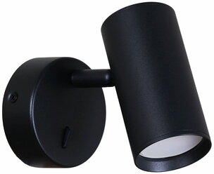 Светильник бра настенный светодиодный с выключателем, черный, 15 Вт, GU10, 86207-9.2-001MN GU10 BK