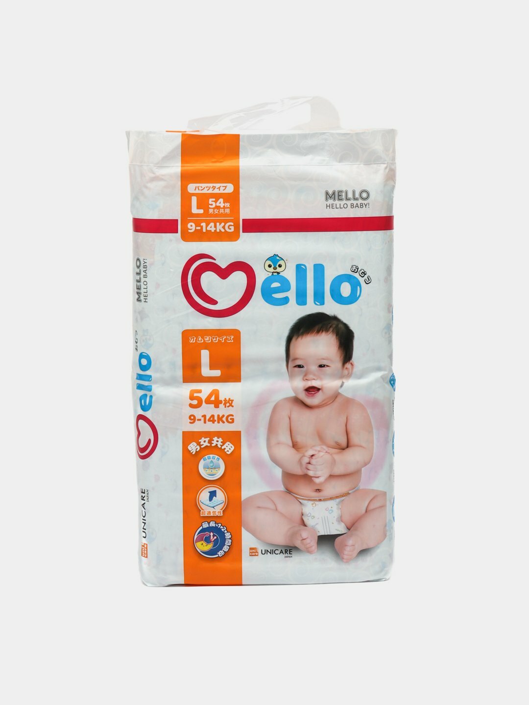 Подгузники Mello для детей, L (4), 54 штук, 9-14 кг