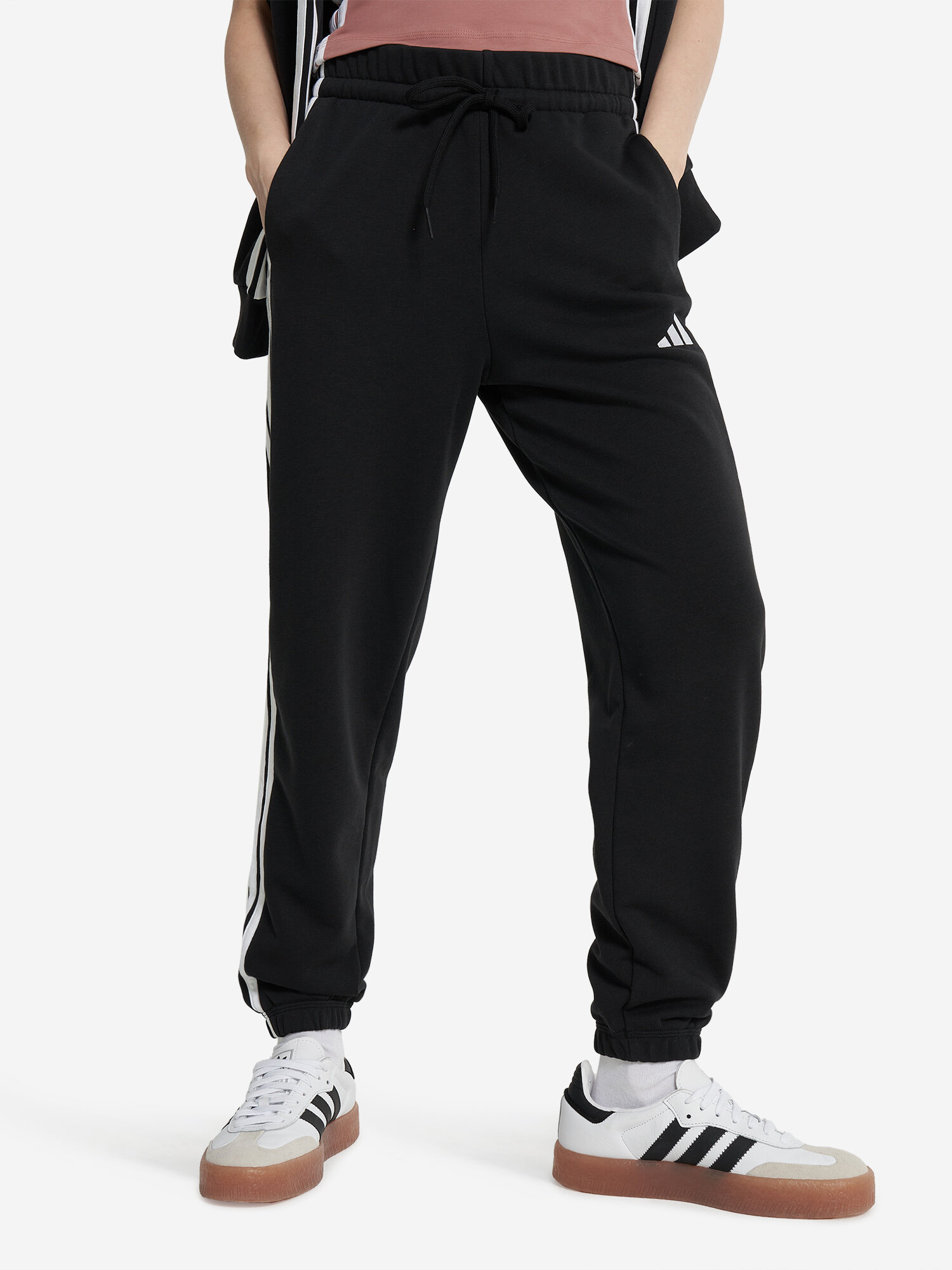 Брюки adidas, размер L, черный/белый