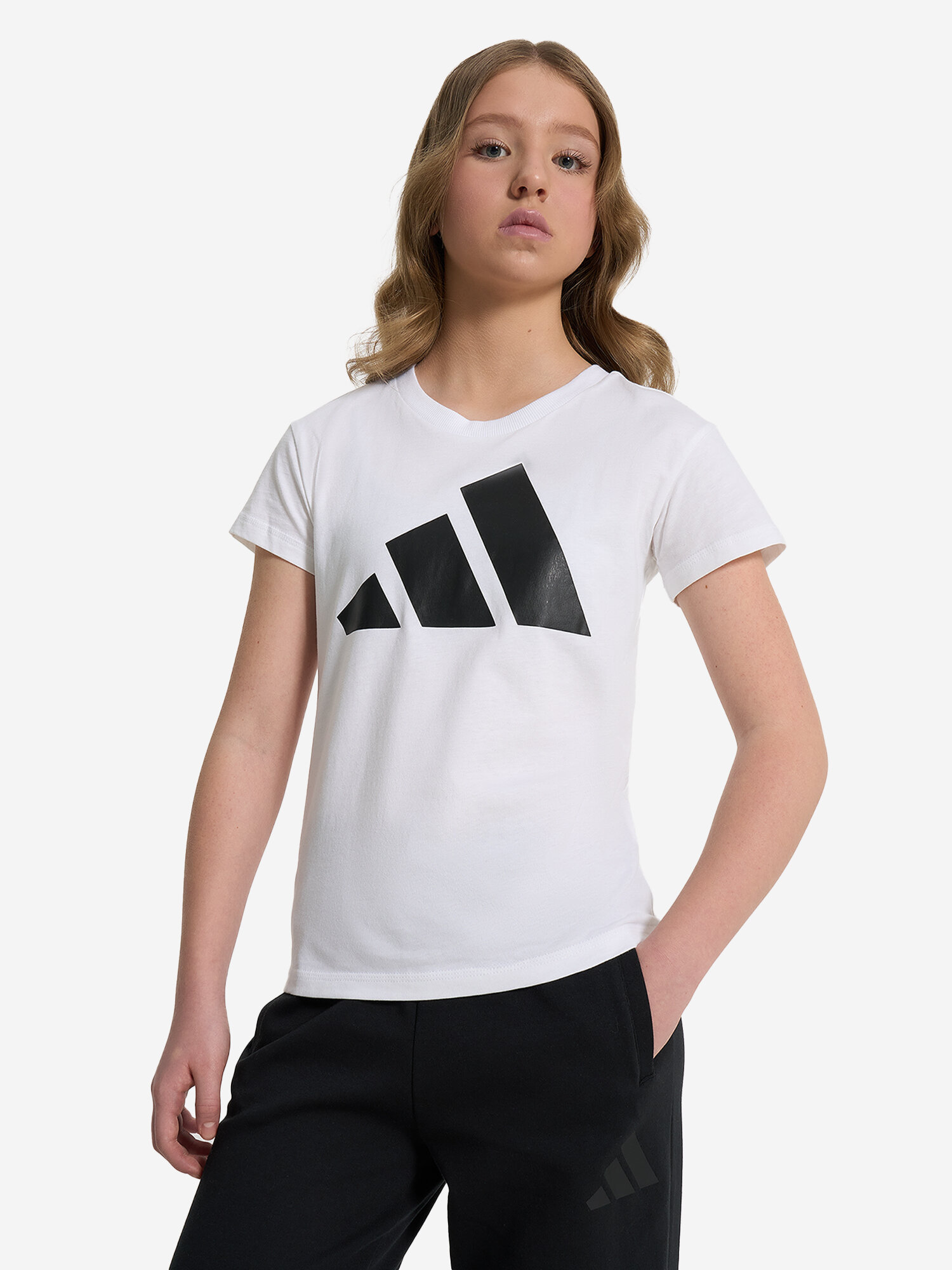 Футболка adidas, размер 140, белый
