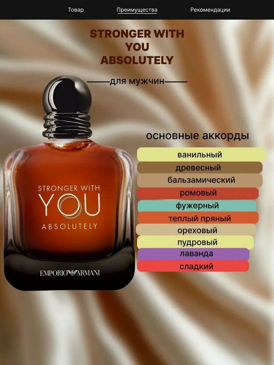 Парфюмерная вода Armani Stronger with You absolutely, 100 мл — фото 1
