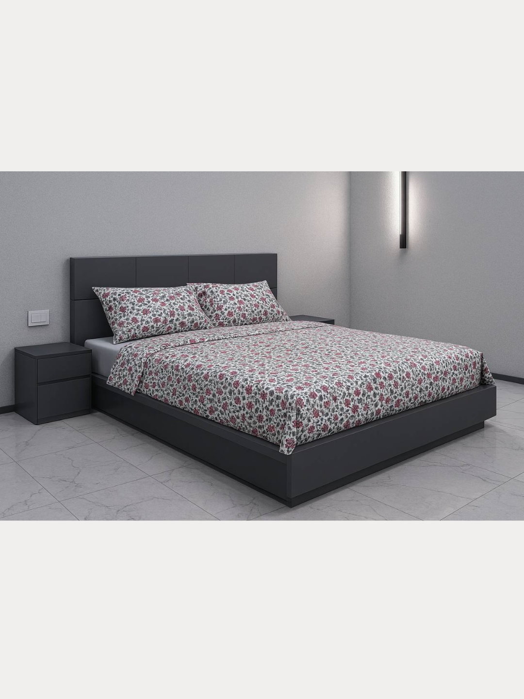 Постельное бельё 2 спальное, 100% хлопок, комплект из 3 предметов — фото 1